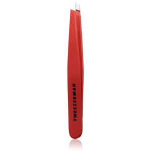 Tweezerman Studio Collection Stainless Steel Slant ferde végű szemöldökcsipesz Signature Red 1 db-Eredeti