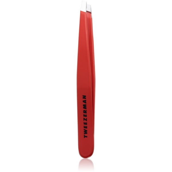 Tweezerman Studio Collection Stainless Steel Slant ferde végű szemöldökcsipesz Signature Red 1 db-Eredeti