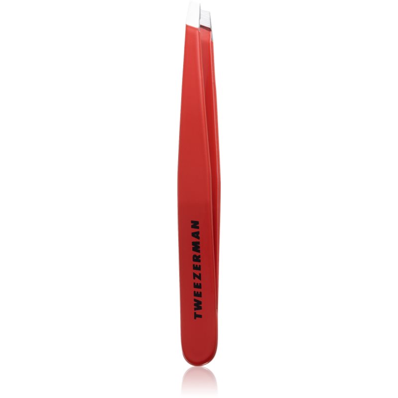 Tweezerman Studio Collection Stainless Steel Slant ferde végű szemöldökcsipesz Signature Red 1 db-Eredeti