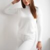 Two-piece ecred set of alpaca sweaters