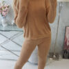 Two-piece set of alpaca camel sweaters
