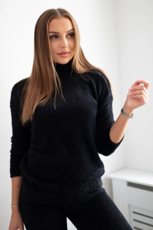 Two-piece set of alpaca sweaters black Two-piece set of alpaca sweaters black