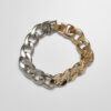 Two-tone bracelet - gold and silver colors