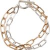 Two-tone layered bracelet - gold and silver colors