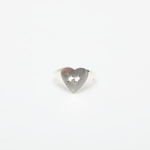 TwoJeys Icon Heart Ring Silver 14-alacsony-ár