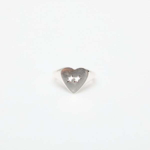 TwoJeys Icon Heart Ring Silver 14-alacsony-ár