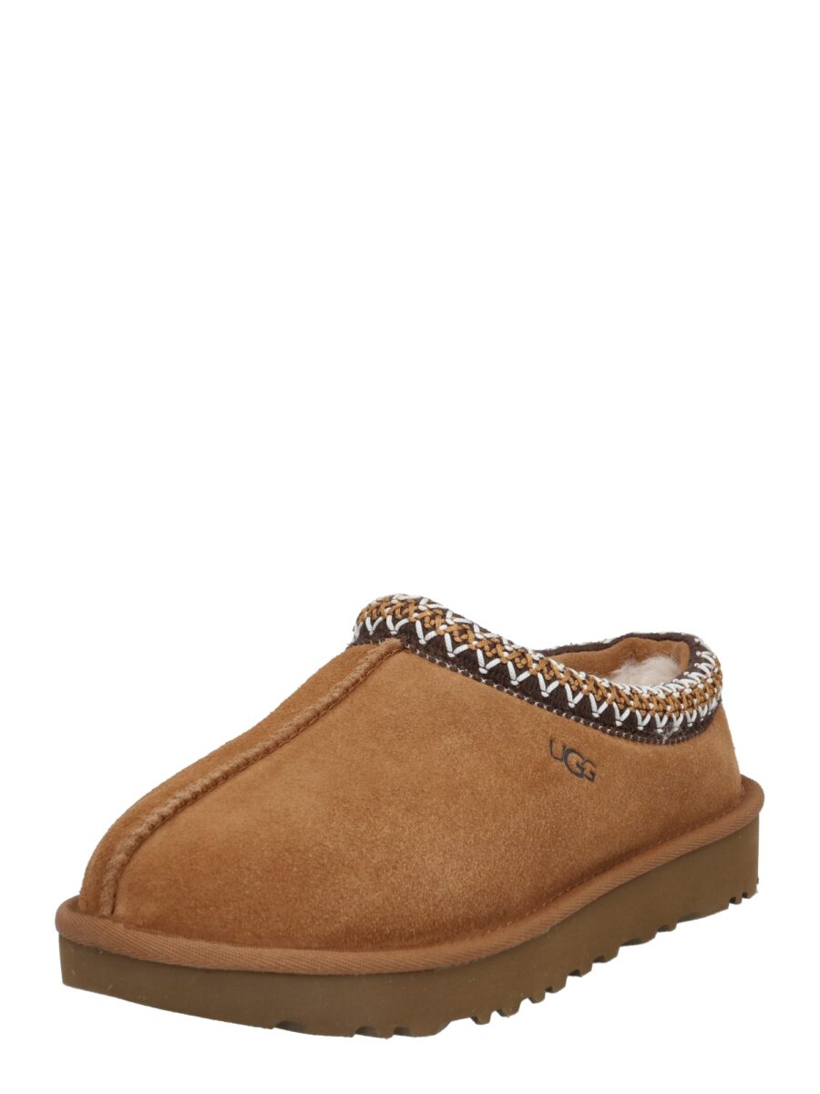UGG Házi cipő 'TASMAN'  barna / sötétzöld / fehér-hu