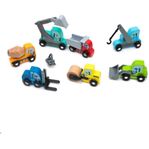 UMU Toys Construction vehicles interaktív játék fából készült 3y+