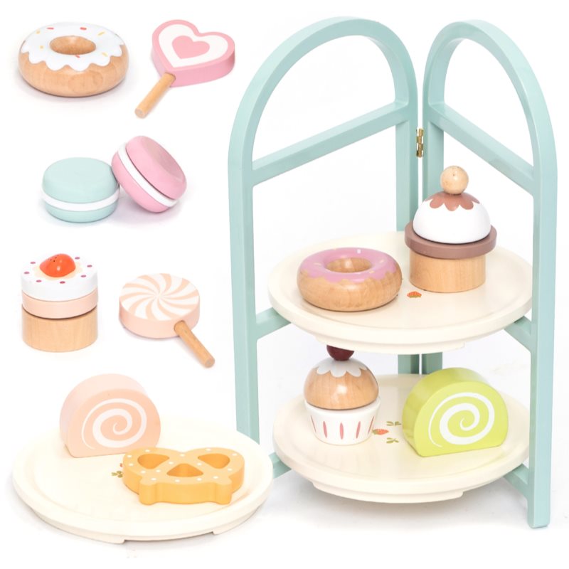 UMU Toys Dessert set interaktív játék fából készült 3y+
