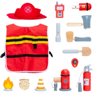 UMU Toys Firefighter set interaktív játék fából készült 3y+