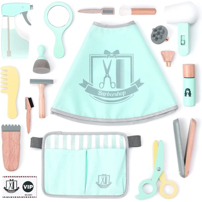 UMU Toys Hairdresser set interaktív játék fából készült 3y+