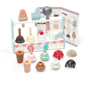 UMU Toys Ice cream set interaktív játék fából készült 3y+ 1 db