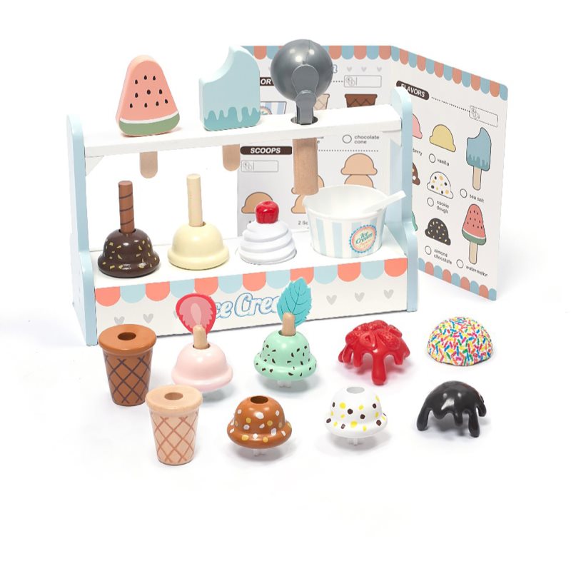UMU Toys Ice cream set interaktív játék fából készült 3y+ 1 db