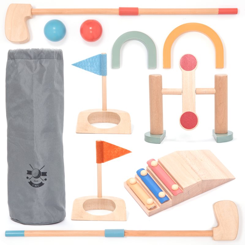 UMU Toys Mini golf interaktív játék fából készült 3y+