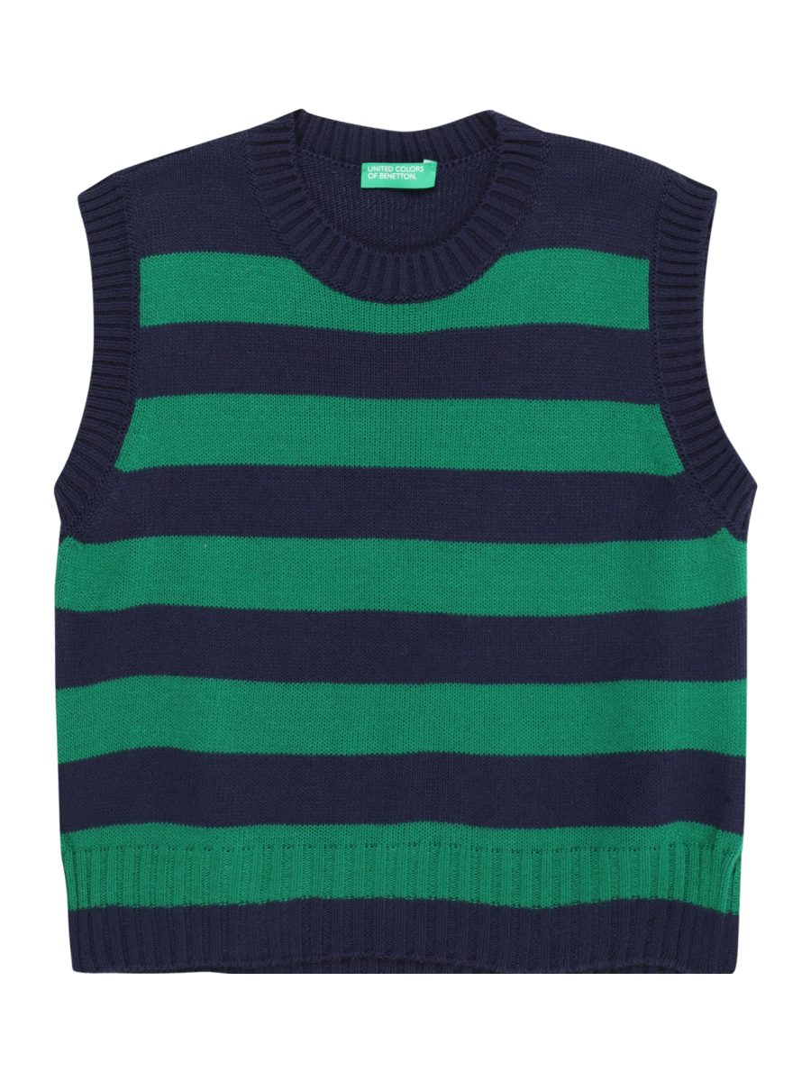 UNITED COLORS OF BENETTON Mellény  tengerészkék / jáde-Ár