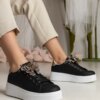 UR/CEO Black sneakers decorated with a rhinestone butterfly Kariba
