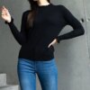 UR/CEO Black soft cardigan with ruffle detail Luel