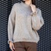 UR/CEO Bright beige asymmetrical sweater Castia
