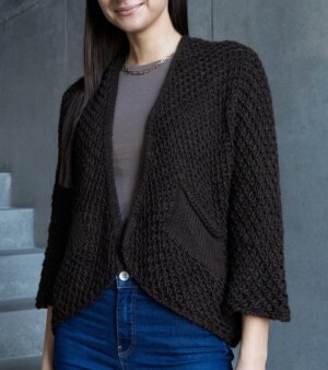 UR/CEO Brown open front cardigan Nira