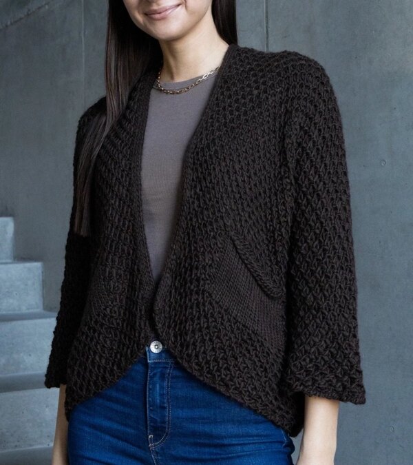 UR/CEO Brown open front cardigan Nira