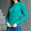 UR/CEO Green soft cardigan with ruffle detail Luel