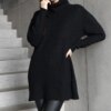 UR/CEO Long black soft turtleneck sweater Kali