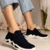 UR/CEO Navy women's sneakers with sock-like upper Miyana
