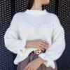 UR/CEO White asymmetrical sweater Castia