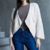 UR/CEO White open front cardigan Nira