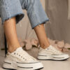 UR/CEO White women's high-sole sneakers Kallara