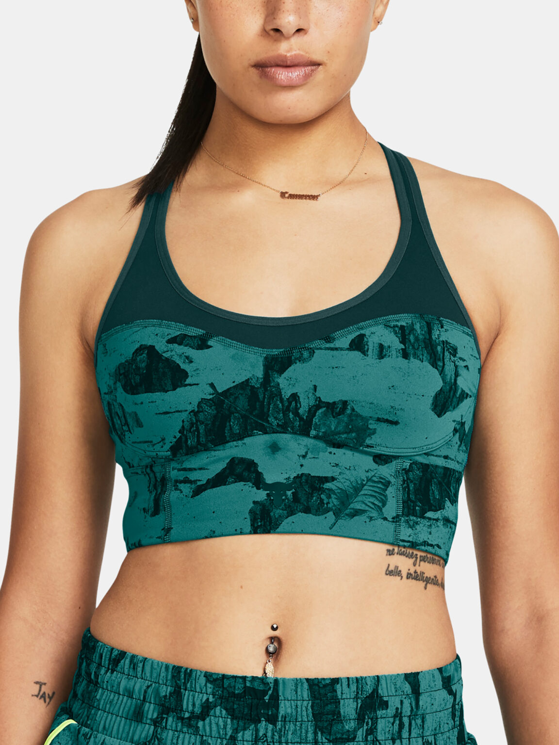 Under Armour Bra Pjt Rck LG LL Infty Pt Bra-GRN - Women's