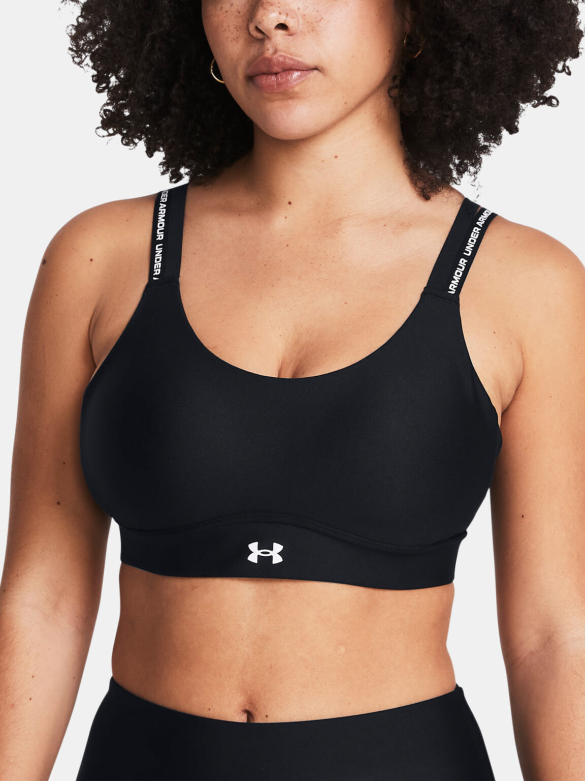 Under Armour Bra UA Infinity Mid 2.0 Rib Bra-BLK - Women
