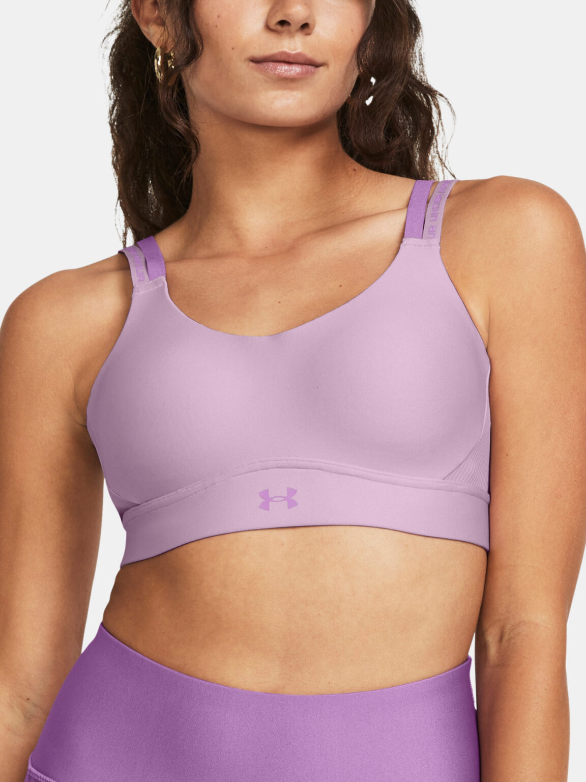 Under Armour Bra UA Infinity Mid 2.0 Rib Bra-PPL - Women