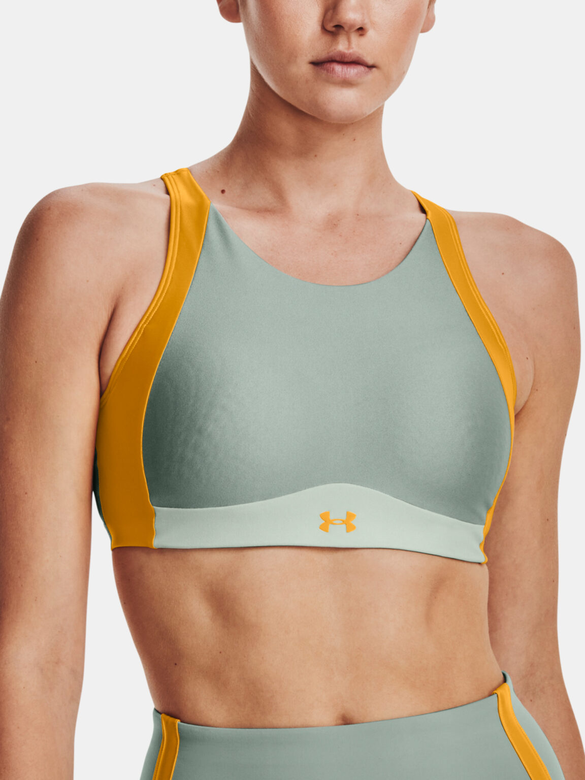 Under Armour Bra UA Infinity Mid High Neck Shine-GRY - Women