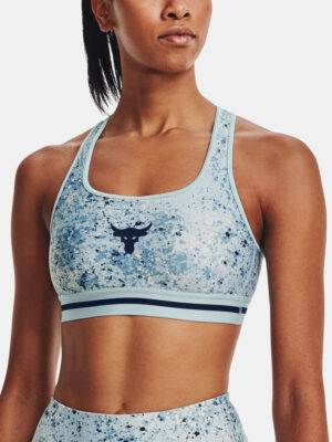 Under Armour Bra UA Pjt Rock Bra Printed-BLU - Women's