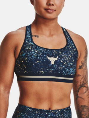 Under Armour Bra UA Pjt Rock Bra Printed-NVY - Women's