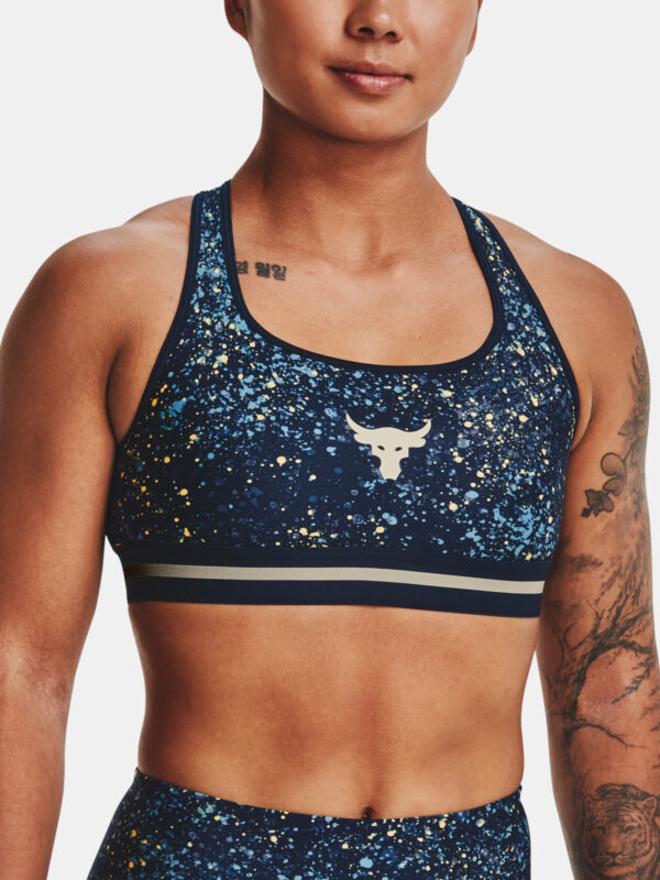 Under Armour Bra UA Pjt Rock Bra Printed-NVY - Women's