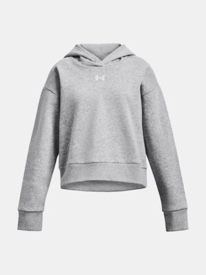 Under Armour Hoodie UA Rival Fleece Crop Hoodie-GRY - Girls Under Armour Hoodie UA Rival Fleece Crop Hoodie-GRY - Girls