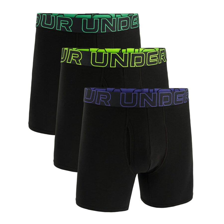 Under Armour M Perf Cotton 6in 3-Pack Black XS-alacsony-ár