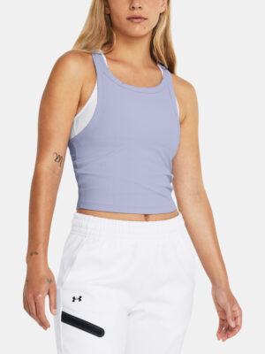 Under Armour Meridian Rib Crop Tank Top - PPL - Women Under Armour Meridian Rib Crop Tank Top - PPL - Women