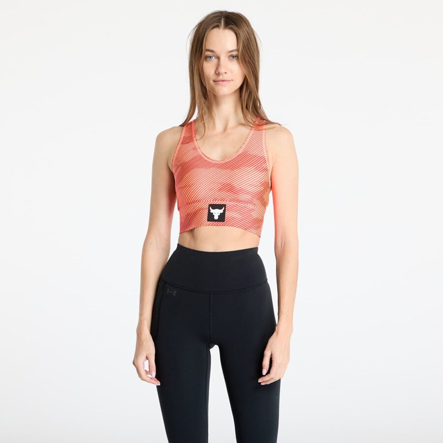 Under Armour Project Rock HeatGear Bra Orange XS-alacsony-ár