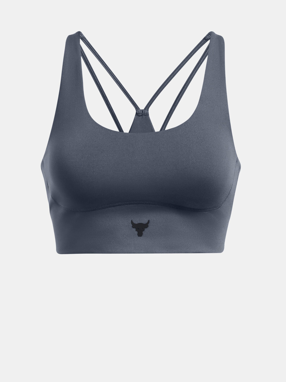 Under Armour Project Rock LG Grind Sportlette Women's Grey Sports Bra