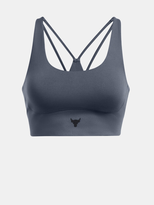 Under Armour Project Rock LG Grind Sportlette Women's Grey Sports Bra