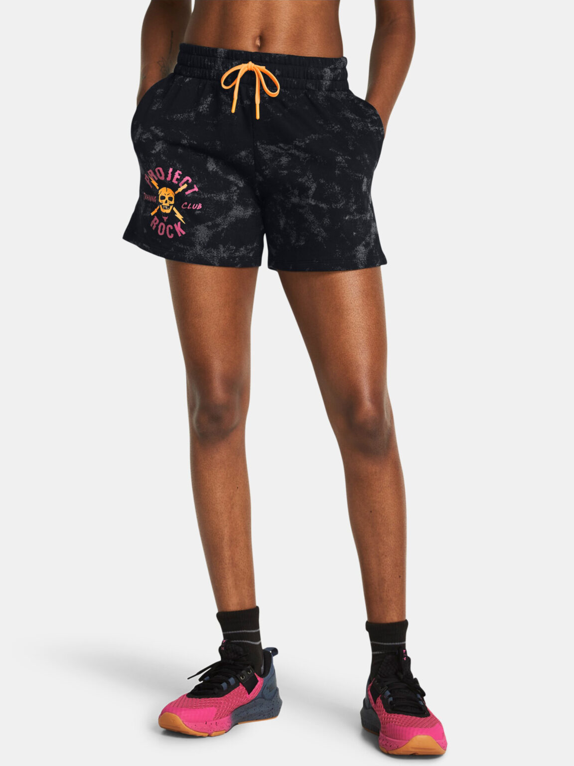 Under Armour Project Rock Terry Underground Black Women's Sports Shorts