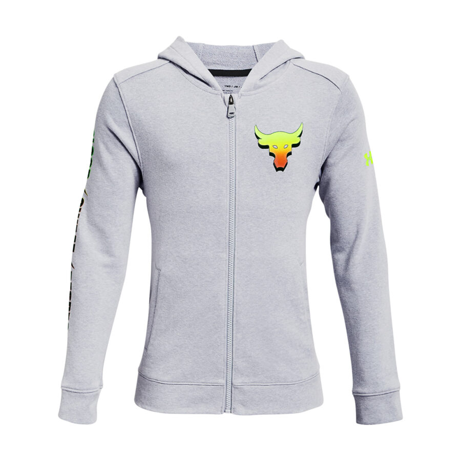 Under Armour Project Rock Y Terry Fz Grey S-Y-alacsony-ár