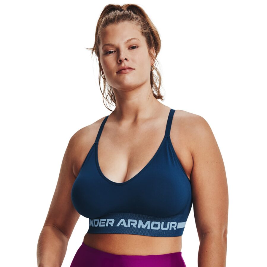 Under Armour Seamless Low Long Bra Blue XS-alacsony-ár