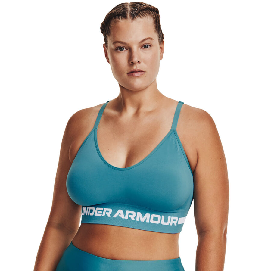 Under Armour Seamless Low Long Bra Blue XS-alacsony-ár