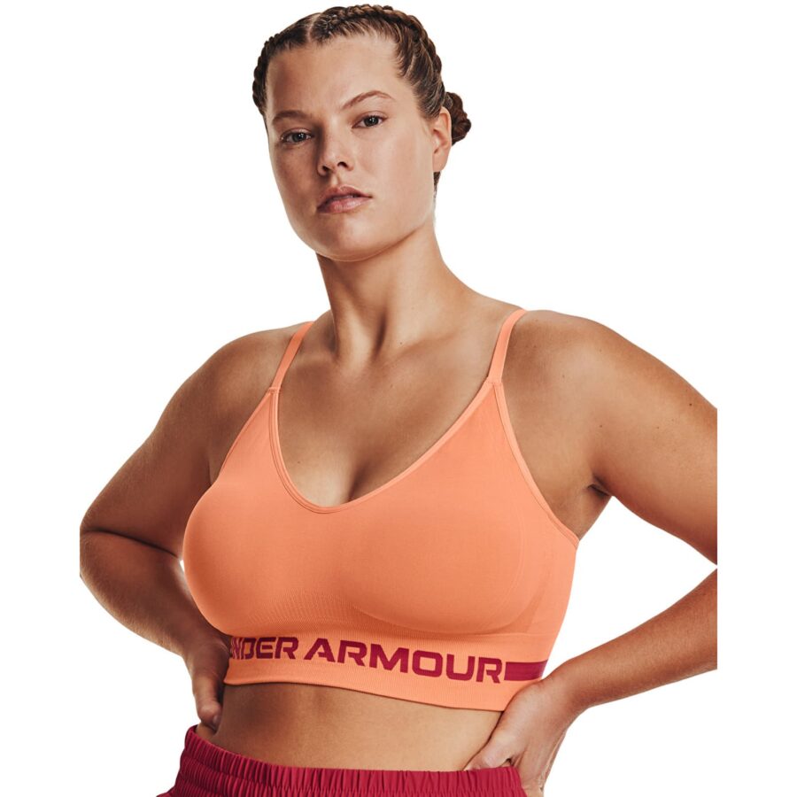 Under Armour Seamless Low Long Bra Orange S-alacsony-ár