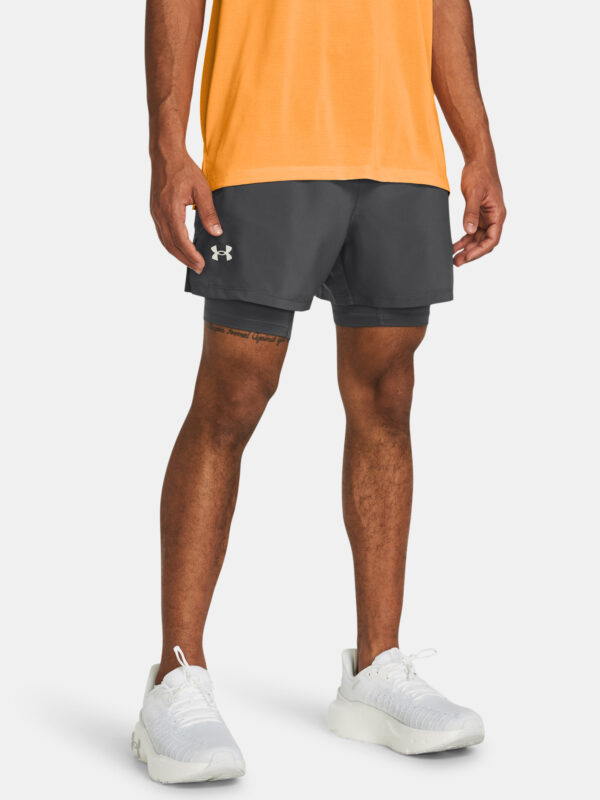 Under Armour Shorts UA LAUNCH 5'' 2-IN-1 SHORTS-GRY - Men