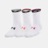 Under Armour Socks UA Essential Nv Mid Crew 3PK-WHT - Women